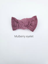Load image into Gallery viewer, Mulberry Eyelet | mini bow